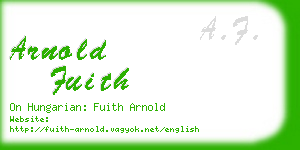arnold fuith business card
